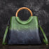 Leather Handbags Hand-Painted Suede Leather Retro